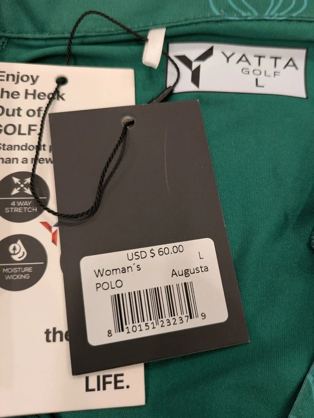 Yatta Green Golf Polo With Golf Balls And Tee Size L NWT - Picture 6 of 7